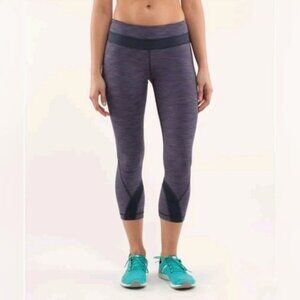 Lululemon Leggings Pants Women's Black Pull On Cropped